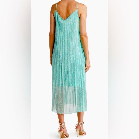 NWT - MELLODAY
Patterned Chiffon Midi Dress In Mint - Picture 4 of 4